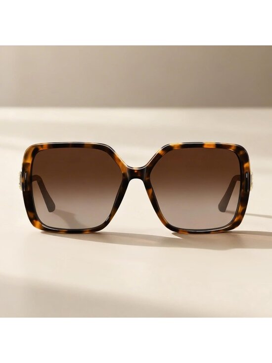 Women\'s Retro Brown Gold Oversized Vintage Style Sun Glasses UV Protection main image 6